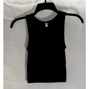 ARITZIA SUNDAY BEST Women's Black Slim Fit Little Ribbed Tank Top SZ XS